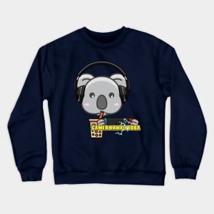 Cute Cartoon Kawaii Koala Gamer  Drinking Boba Crewneck Sweatshirt